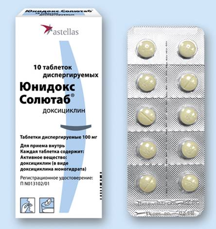 Препарат Юнідокс Солютаб при циститі