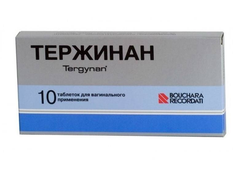 Вагінальні таблетки, свічки Тержинан при циститі